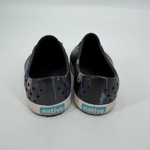 Native Boys Black Jefferson Water Friendly Perforated Slip On Shoes Size C8 - Picture 7 of 9